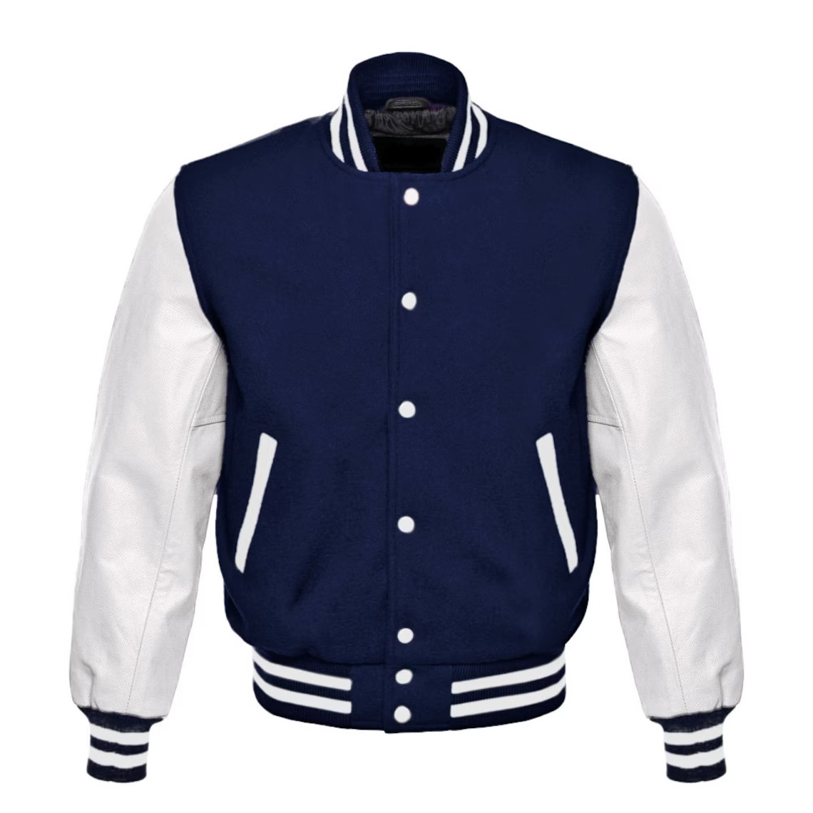 Blue and White Varsity Jacket – Little Tailor Wear