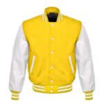 Yellow and White Varsity Jacket